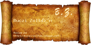 Buczi Zoltán névjegykártya